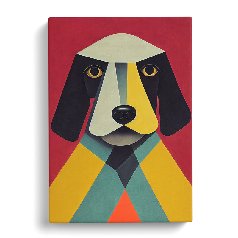 Abstract Dog No.2 - Wrapped Canvas, 76cm H x 50cm W x 3cm D