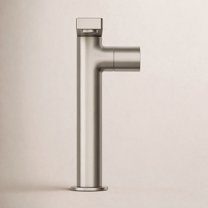 Single-Handle Bathroom Faucet with Drain Assembly, Brushed Nickel