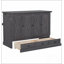 Armoire-lit avec commode en pin massif avec station de charge