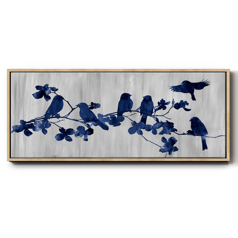 Indigo Hangout - Toile encadrée, H 20 po x l 50 po