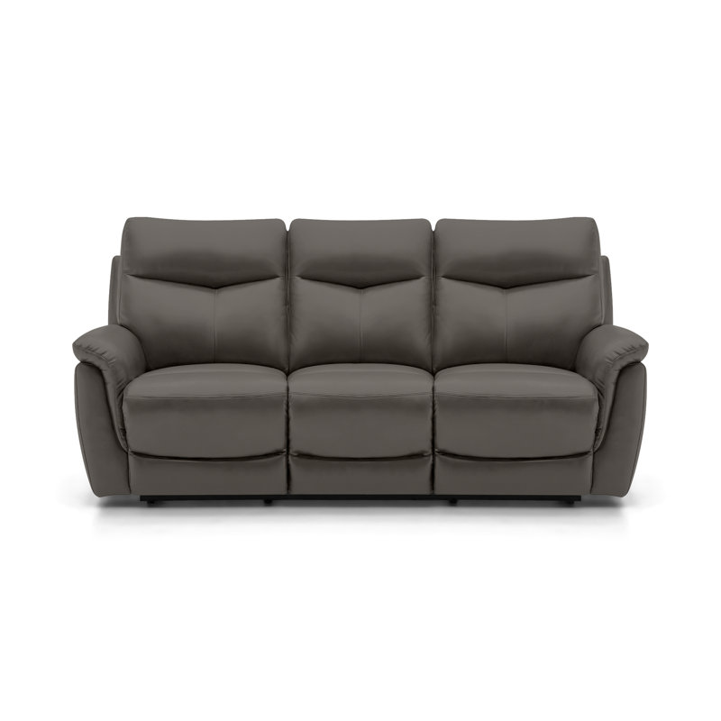 Holland 3 Seater Static Recliner, Dark Grey
