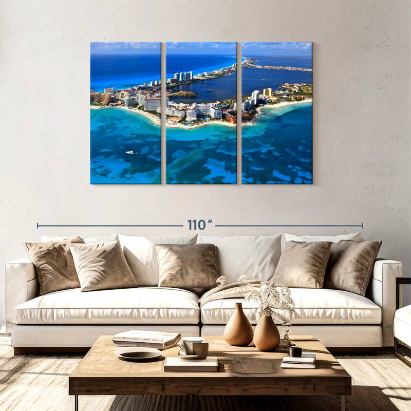 Vue aérienne de Nicci Cancun, H 48 po x l 74 po