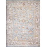 Melody Hand Knotted Wool Oriental Area Rug in L. Blue