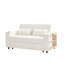 61,4 po Canapé-lit convertible Canapé-lit convertible Canapé-lit moderne avec dossier réglable pour le salon, beige-118020046