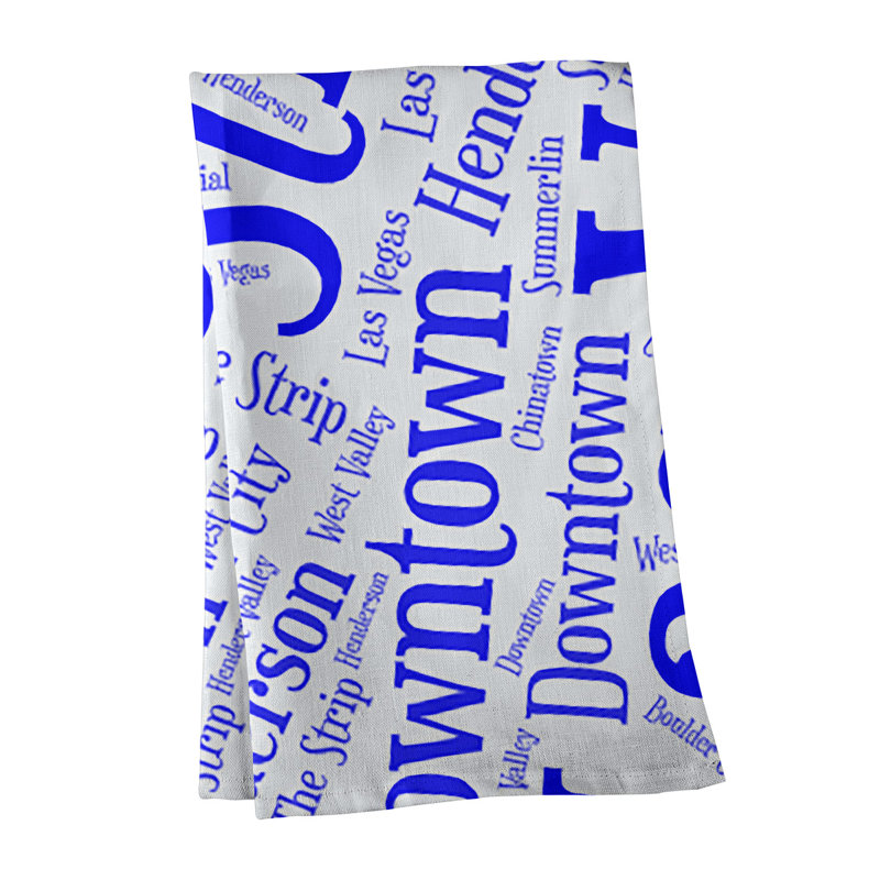Cotton Tea Towel Kitchen Towel, Orange, Las Vegas