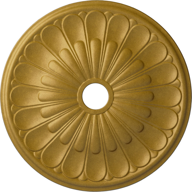 Médaillon de plafond Elsinore de 26 3/4 po x P 3 5/8 po x P 1 3/8 po (convient aux auvents jusqu'à 3 5/8 po), Or des pharaons