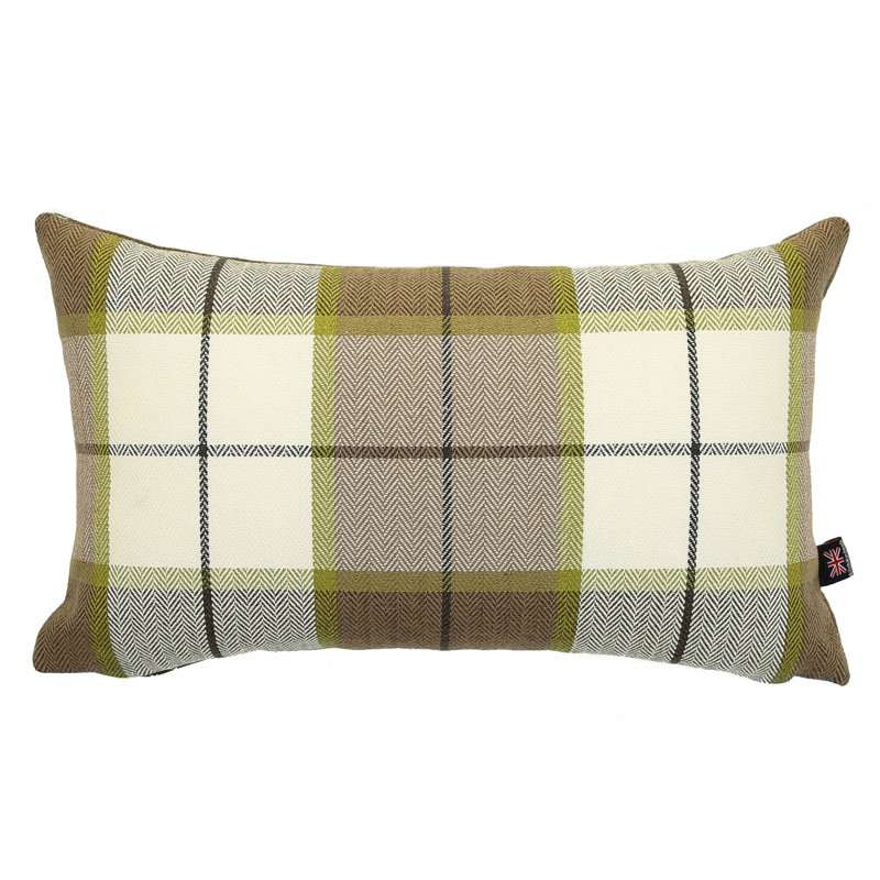 Chaisson Plaid Rectangular Cushion, Green, 30cm x 50cm