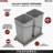 Rev-A-Shelf Double 27 qt. Pullout Trash Containers-101820387-101820388-101820385