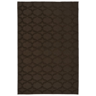 Togut Non-Slip Polypropylene Rectangle Mocha Area Rug