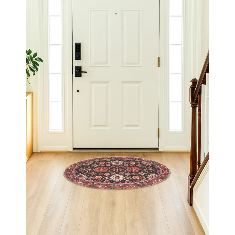 Tapis noir Aucun Hinkley, Ovale 2 pi x 3 pi 1 po