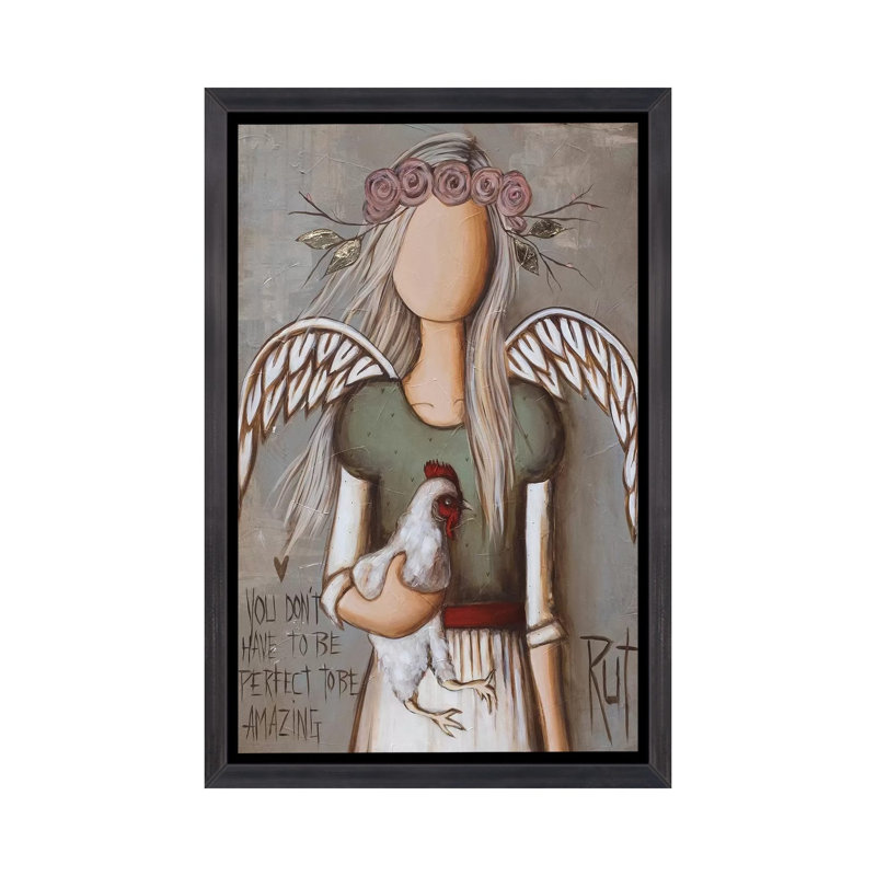 Amazing - impression d'art graphique, H 26 po x l 18 po x 1,5 po, Toile avec cadre noir patiné