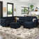 Chanaye 9-Piece Velvet Convertible Modular Sofa Sectional Livingroom Sofa Set, 8 Storage Ottomans with 7 Backrest