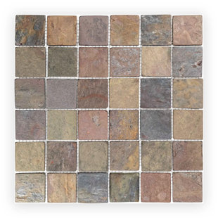 Carreau de mosaïque carré Rainbow Slate