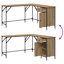 L-Shaped Metal Base Computer Desk-1233730034