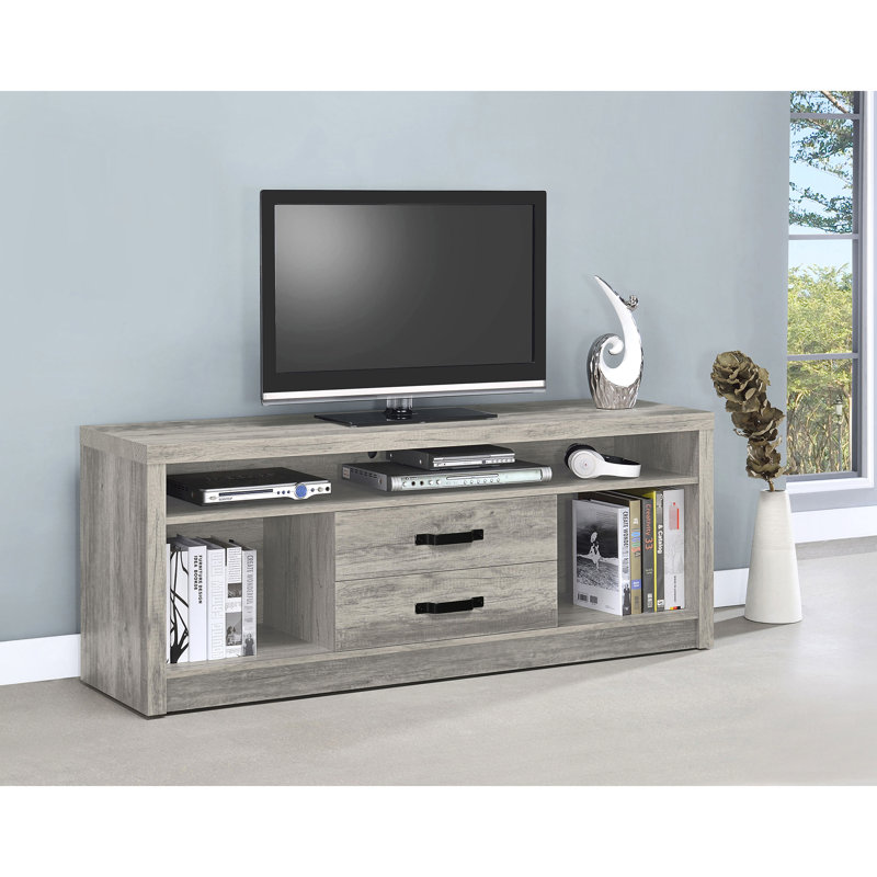 Meuble télé 2 tiroirs gris Driftwood