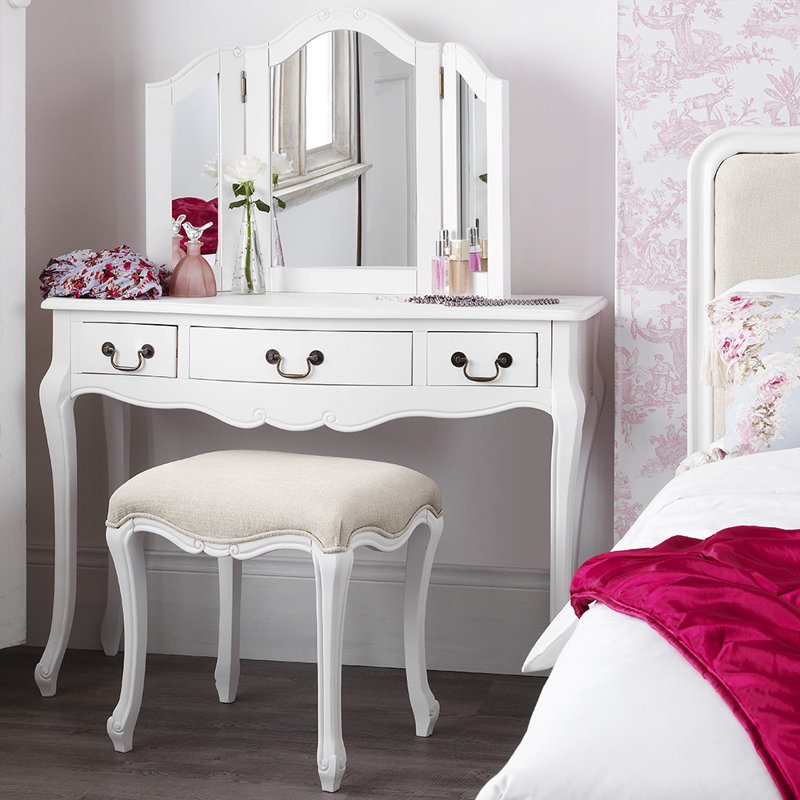 Lemaire Flat Wall Mirror, Antique White