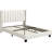 Upholstered Bed Frame with Channel Tufted Headboard-77082585-77082584