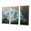 «Blue Crystal Morning Glory Flowers Photo I - Morning Glory», ensemble d'art mural-232673037-232673039