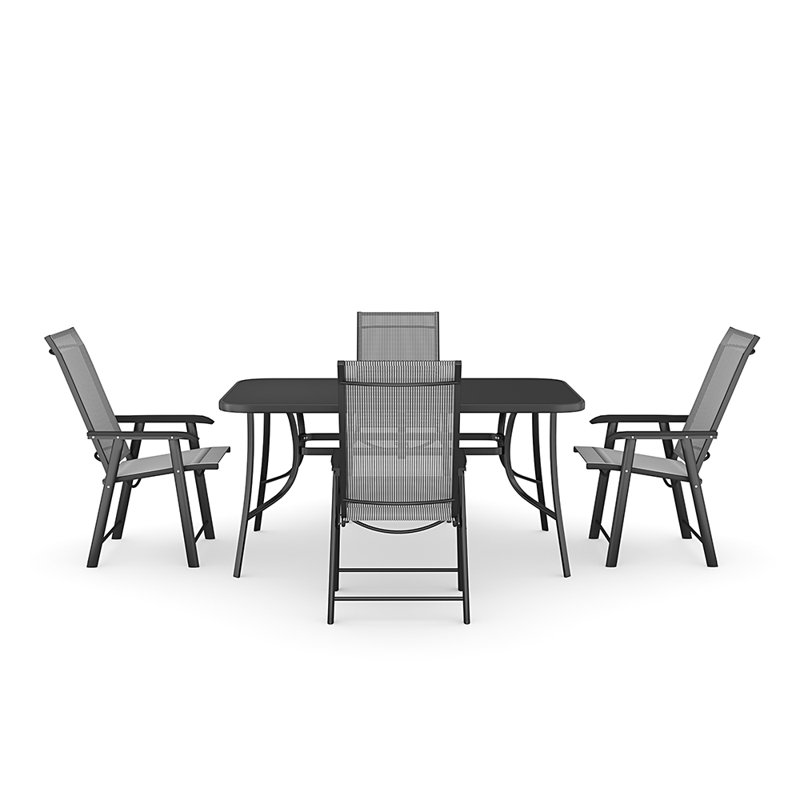 Aneesha 4 - Person Patio Dining Set with Square Table