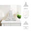 Set of 2 Right Triangle Marble Bookends Contemporary Abstract Angled Bookends