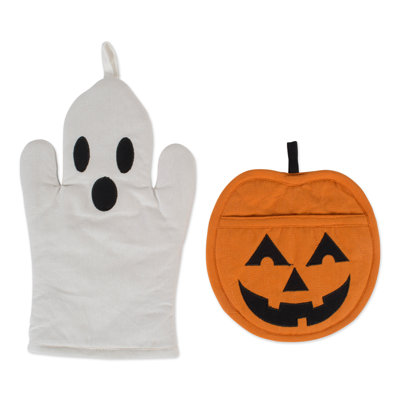 Design Imports Cotton Potholder & Oven Mitt Set