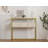 Menendez Modern Console Table, Travertine Color, 39.4 x 35.4 x 13.4 inches | 100% Melamine Coated Particle Board, Thickness: 0.7 inches | Push to Open Doors | Stylish & Functional Storage for Living Room or Entryway