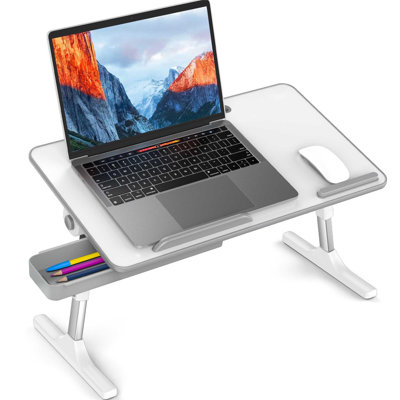 Adjustable Laptop Table, Lap Desk, Portable Standing Bed Desk, Foldable Sofa Breakfast Tray, Notebook Computer Stand For Reading And Writing -  Inbox Zero, ED43D7AFE1884AF8849F33313ECAB3C4