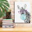  «Bubble Gum Zebra» par Rachel Nieman, art mural sur toile, 12 po x 16 po