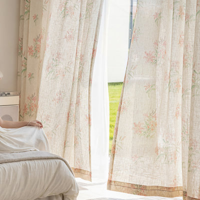 High-Grade Linen-Texture Sheer Curtains - Semi-Shaded, Light Filtering & Non-See-Through, Sun Protection For Living Room & Bedroom