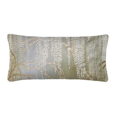 Willow Metallic Rectangular Velvet Pillow Cover & Insert