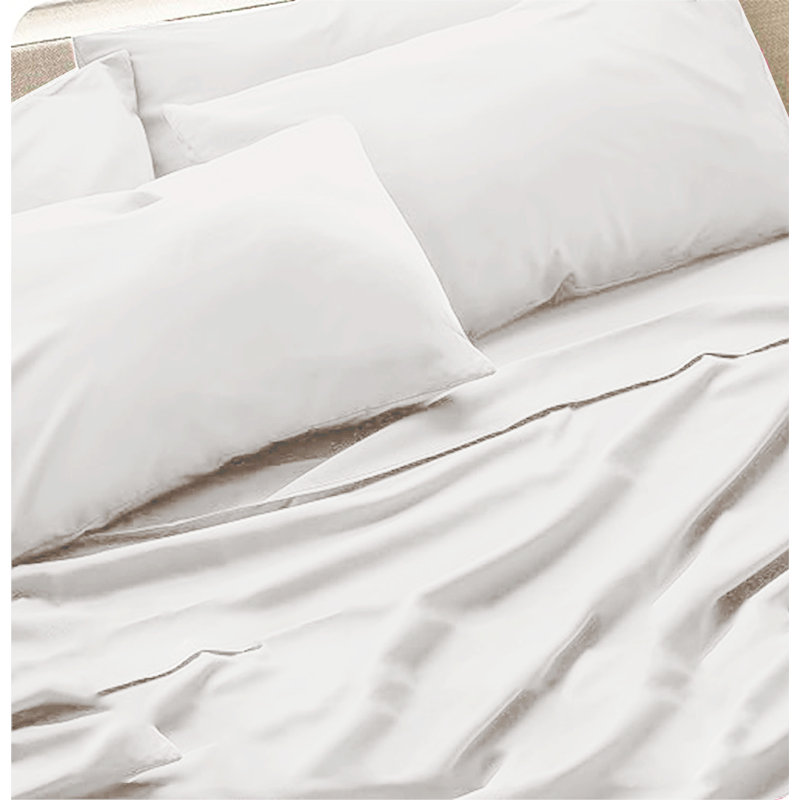 6-Piece Premium Deep Pockets Microfiber Sheet Set, Full, White