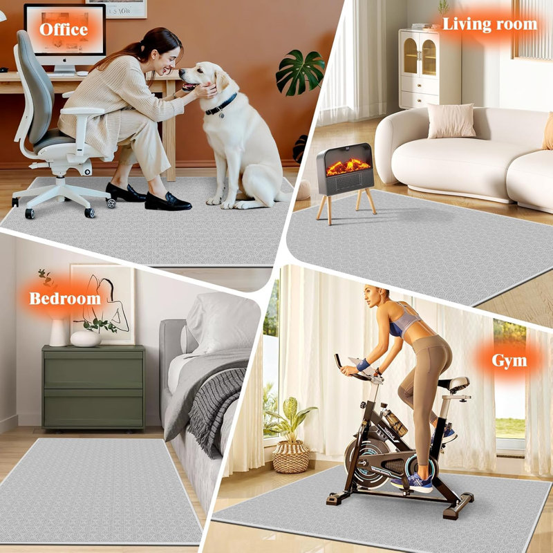 Tapis de chaise de bureau, protecteur de plancher en bois franc / carrelage robuste 46 po x 60 po, tapis de bureau d'ordinateur