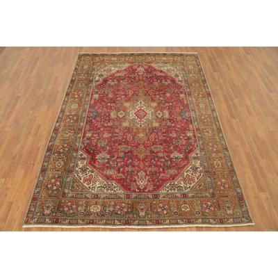 Tapis traditionnel rétro en laine 7 x 9