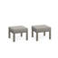 Ensemble de 2 repose-pieds de patio en métal épais et beige de 22 po-129705563