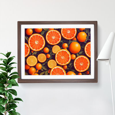 Sliced Orange Fruit - Framed Print