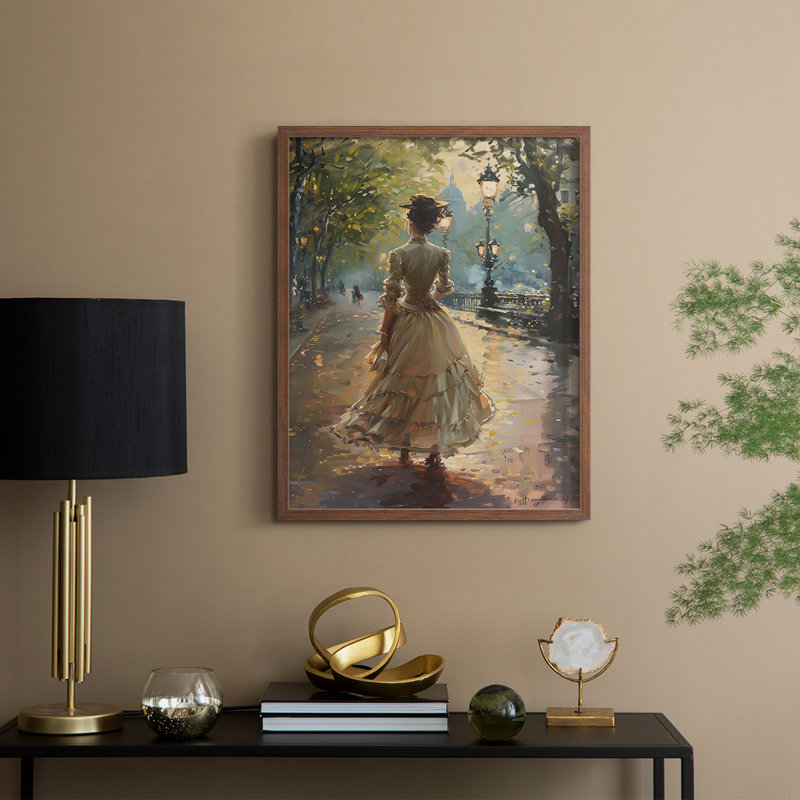«WOMEN-CVI», reproduction d'art encadrée - prêt à accrocher, Noyer, H 14 po x l 11 po