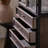 Black + Bronze Solid Wood + Iron + Tempered Glass Display Cases