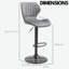 Abriel Height Adjustable Swivel Bar Stool With Back & Footrest Barstool Kitchen Dining