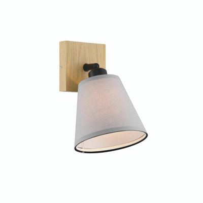 Taffney Wood Swing Arm Wall Light