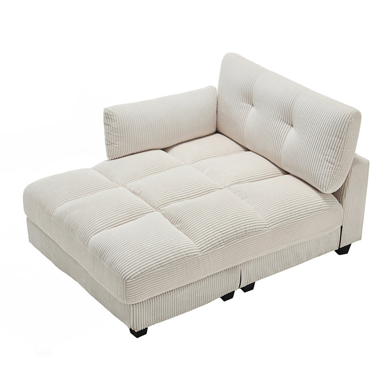 Méridienne surdimensionnée, canapé-lit, canapé Cozy Cloud, Beige