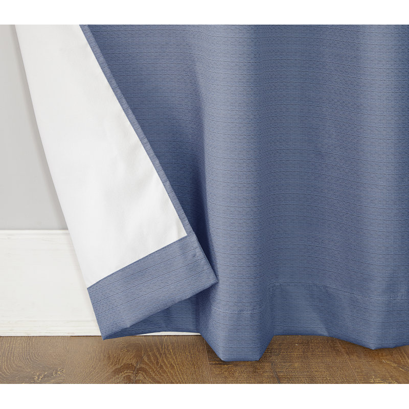 Panneau de rideau thermique obscurcissant et isolant avec œillets Sauers, Bleu, l 40 po x L 84 po