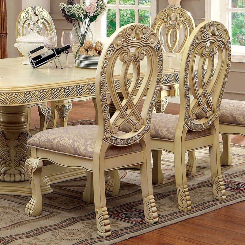 Ensemble de 2 chaises d'appoint formelles Majestic Traditional