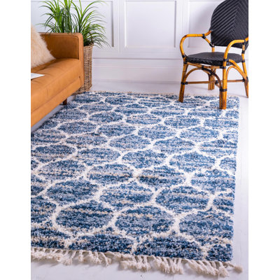 Burriss Geometric Shag Area Rug