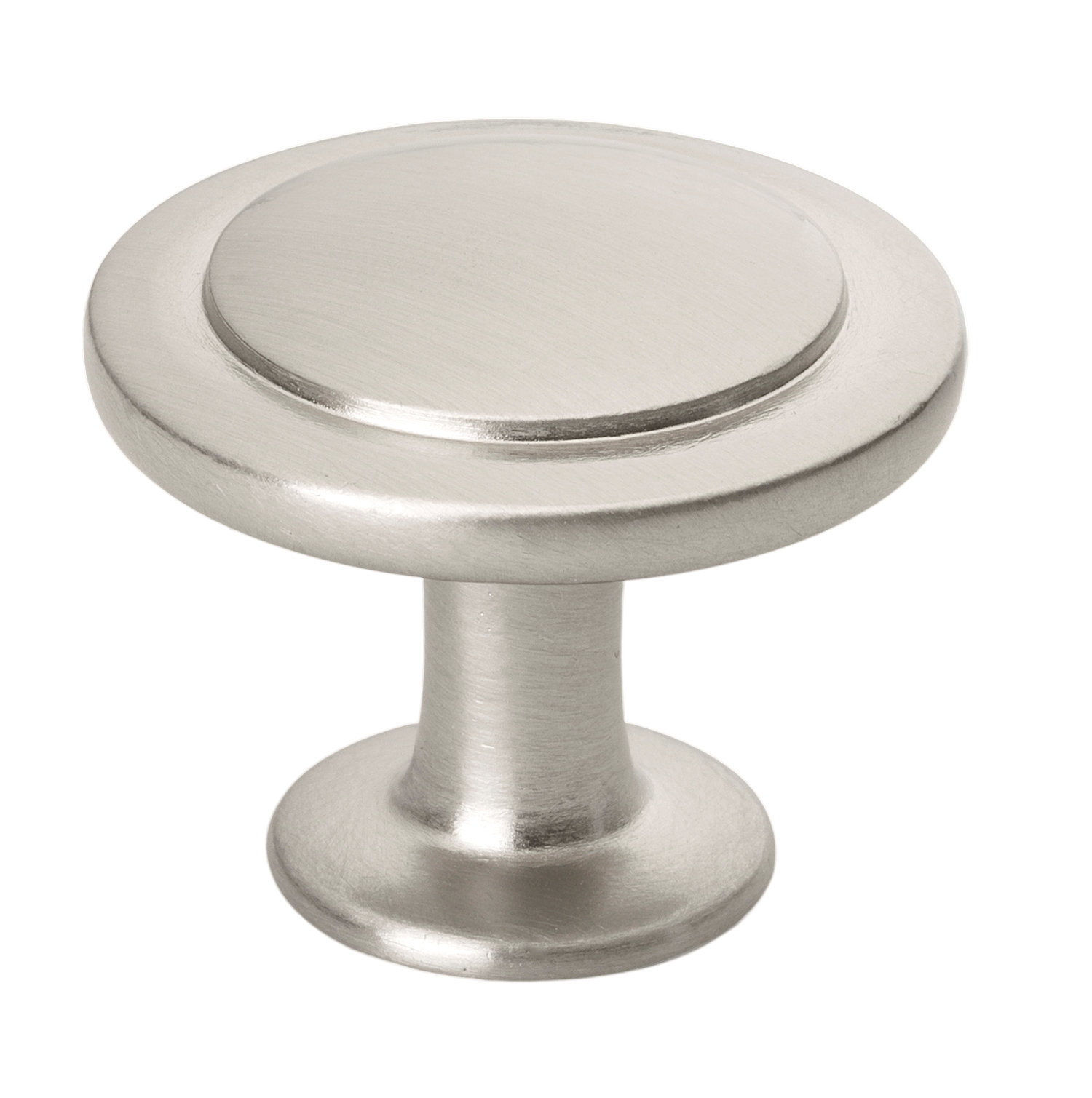 Round Mushroom Cabinet Knob, Satin Nickel