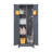 65" Heavy-duty Broom Storage Cabinet With Locking Doors, Adjustable Shelves & Hanging Rod, All-steel Utility Locker For Garage, Basement & Cleaning Tools-1580543420