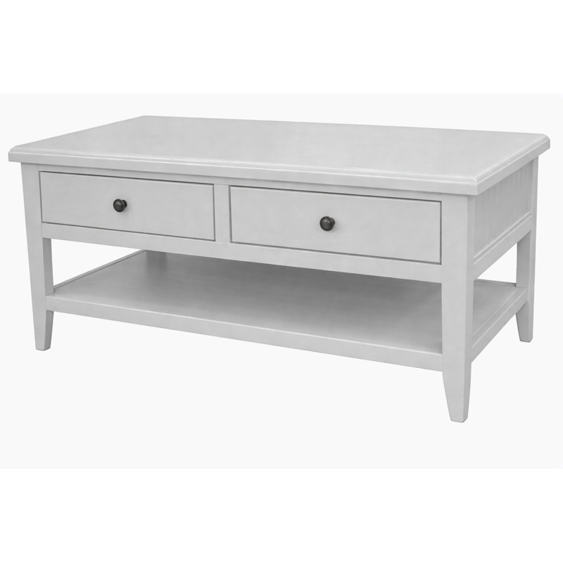 Table basse Beth, Blanc brillant