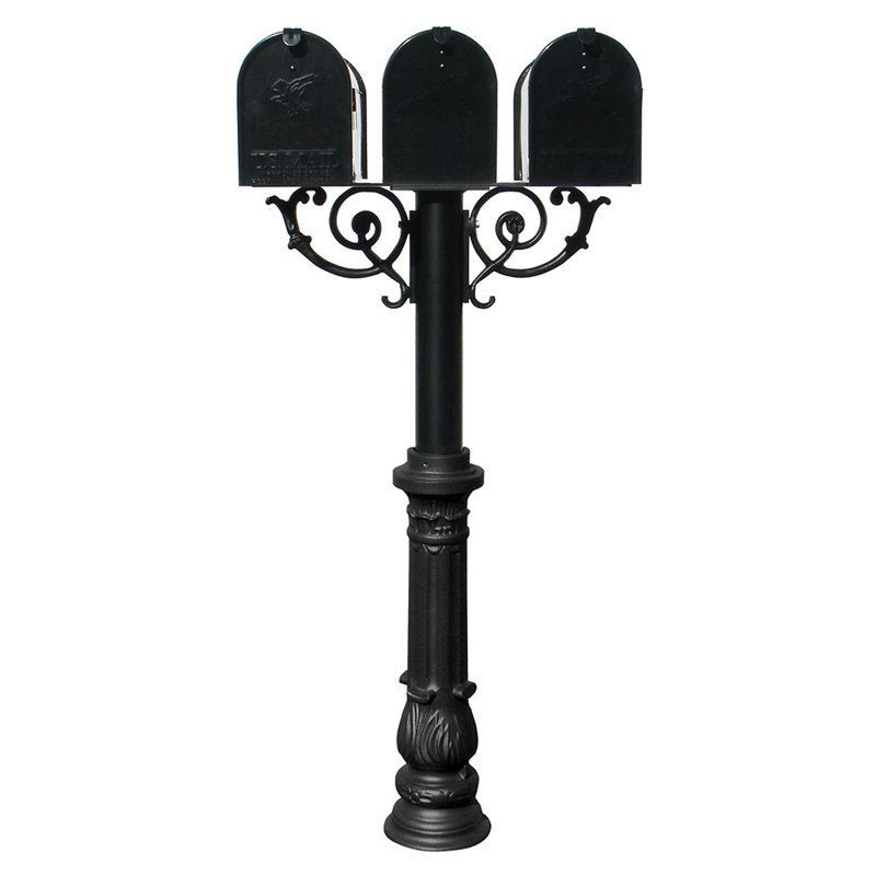 Hanford Aluminum Post Mounted Mailbox, Yes