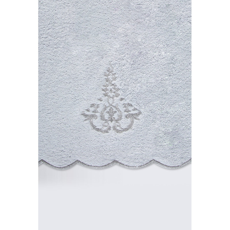 Serviette de bain 100% coton Peasely, Gris clair