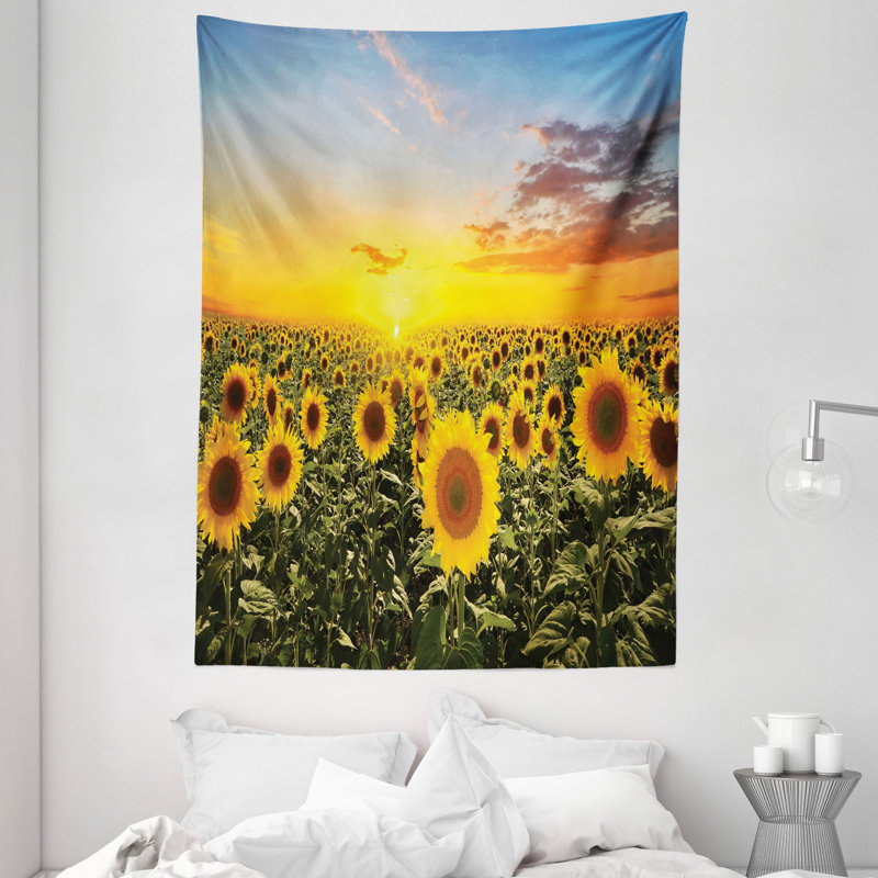 Tapisserie fleurs en polyester, H 80 po x l 60 po