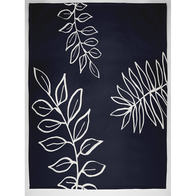 Throw Blanket, 60" L x 50" W, Navy Blue